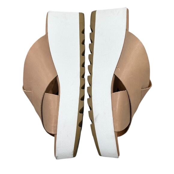 Sorel Cameron Flatform Mule In Honest Beige Sea Salt - Picture 3 of 10